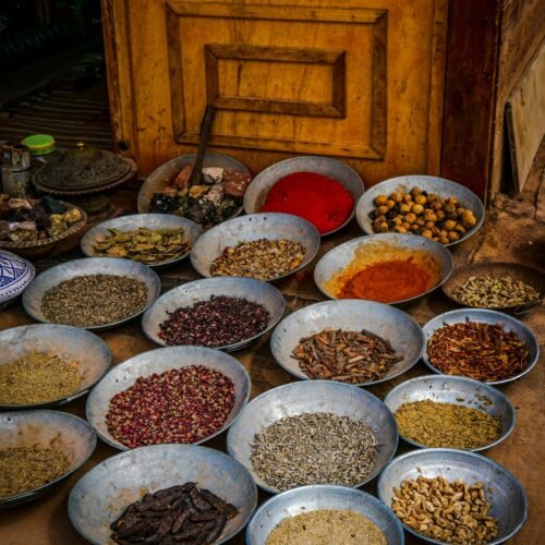 Small round herbal pills in a bowl